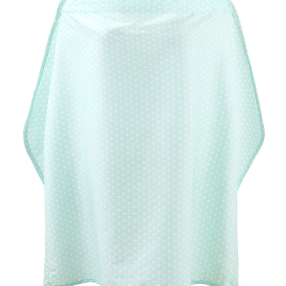 2PK The Peanutshell 92cm Cotton Nursing Cover Mint Dot