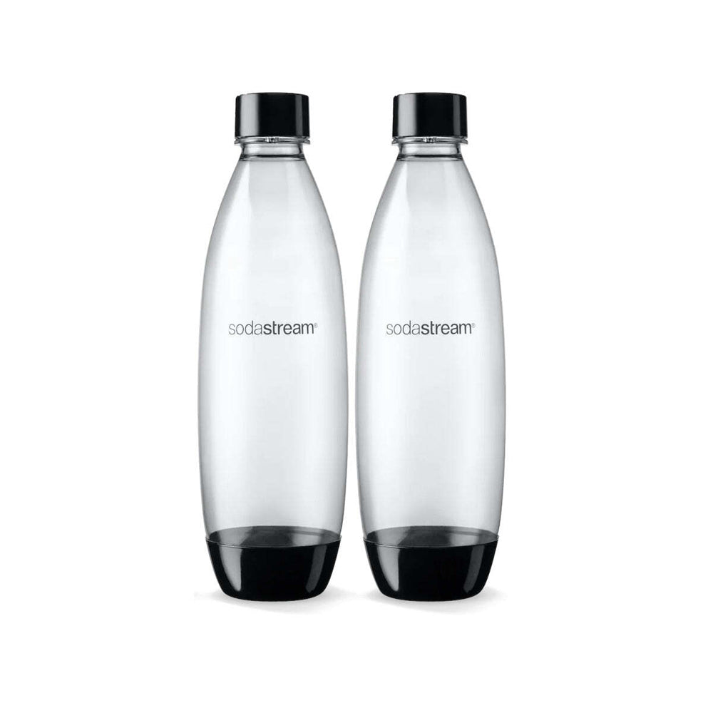 4pc SodaStream 1L Plastic Carbonating Bottles Twin Pack - Black Fuse