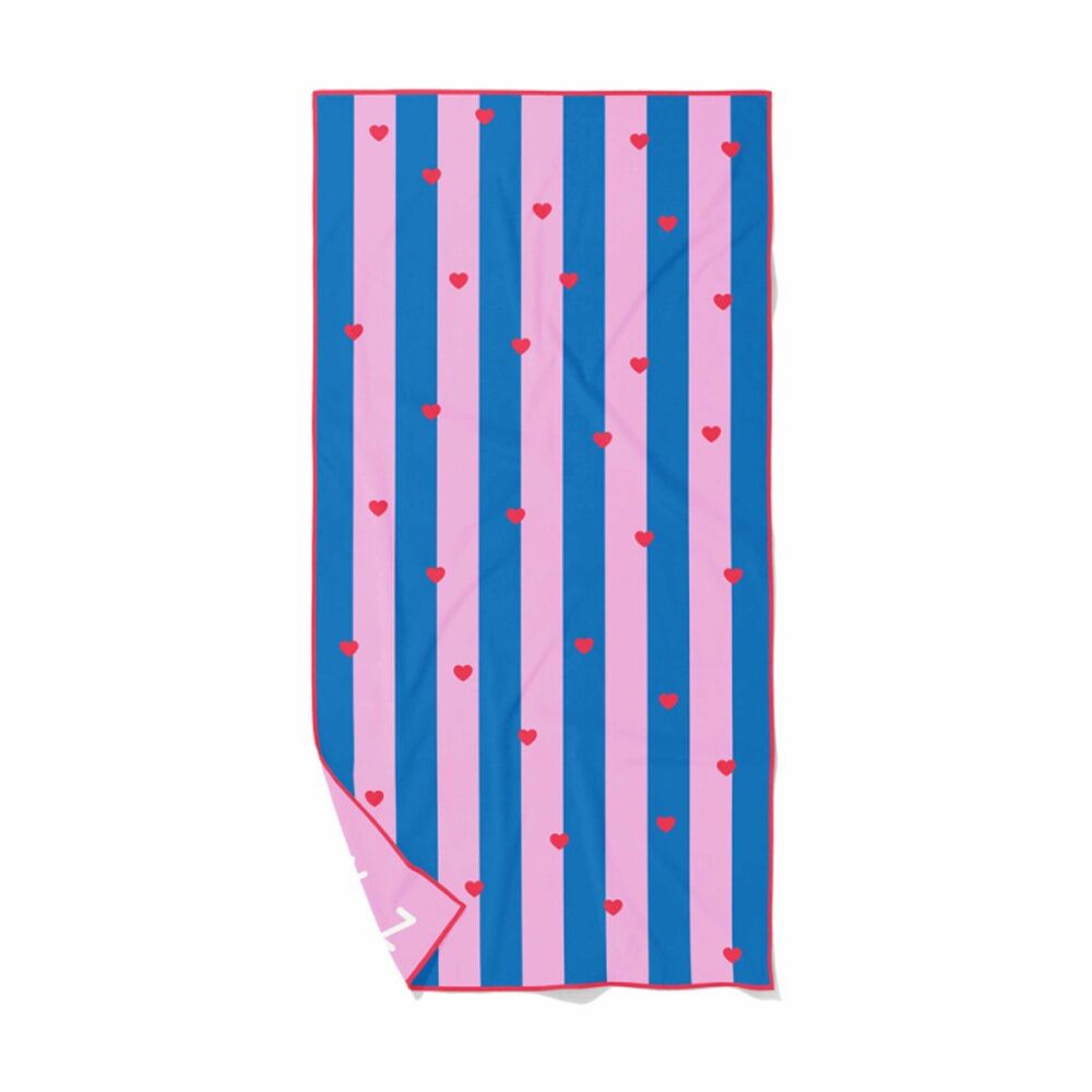 Quut Medium Microfibre Childrens Towel & Game in 1 Lighthouse Cherry 140x70cm