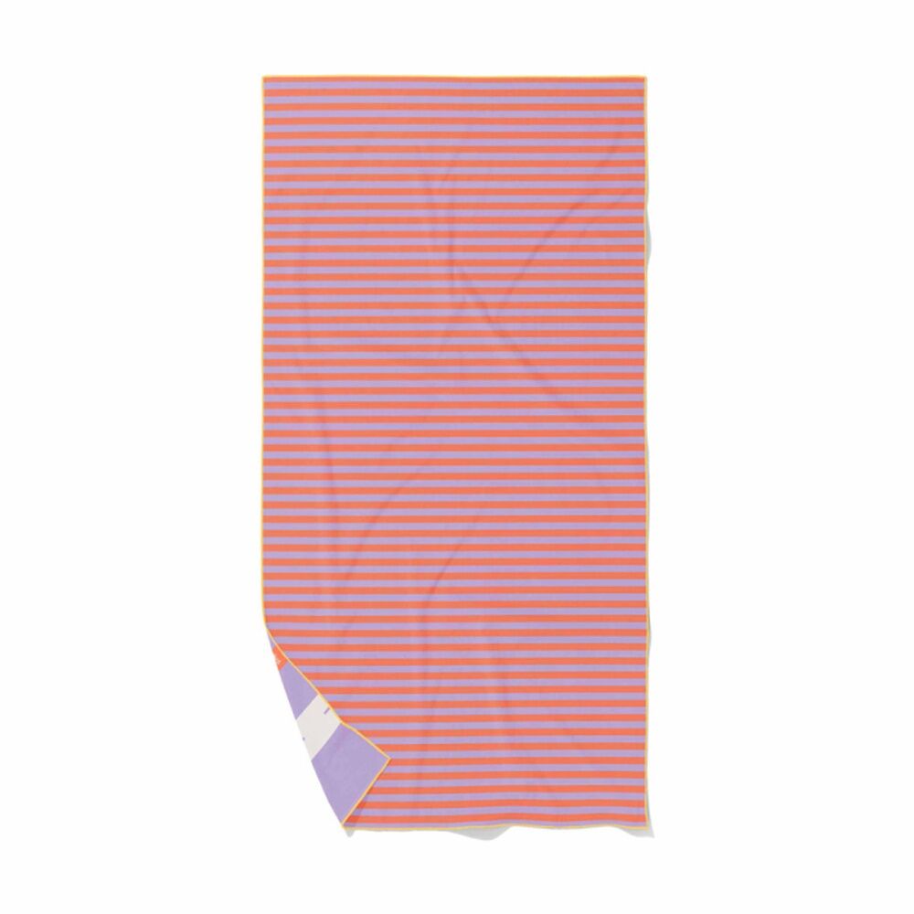 Quut Medium Microfibre Childrens Towel & Game in 1 Road Lavender 140x70cm