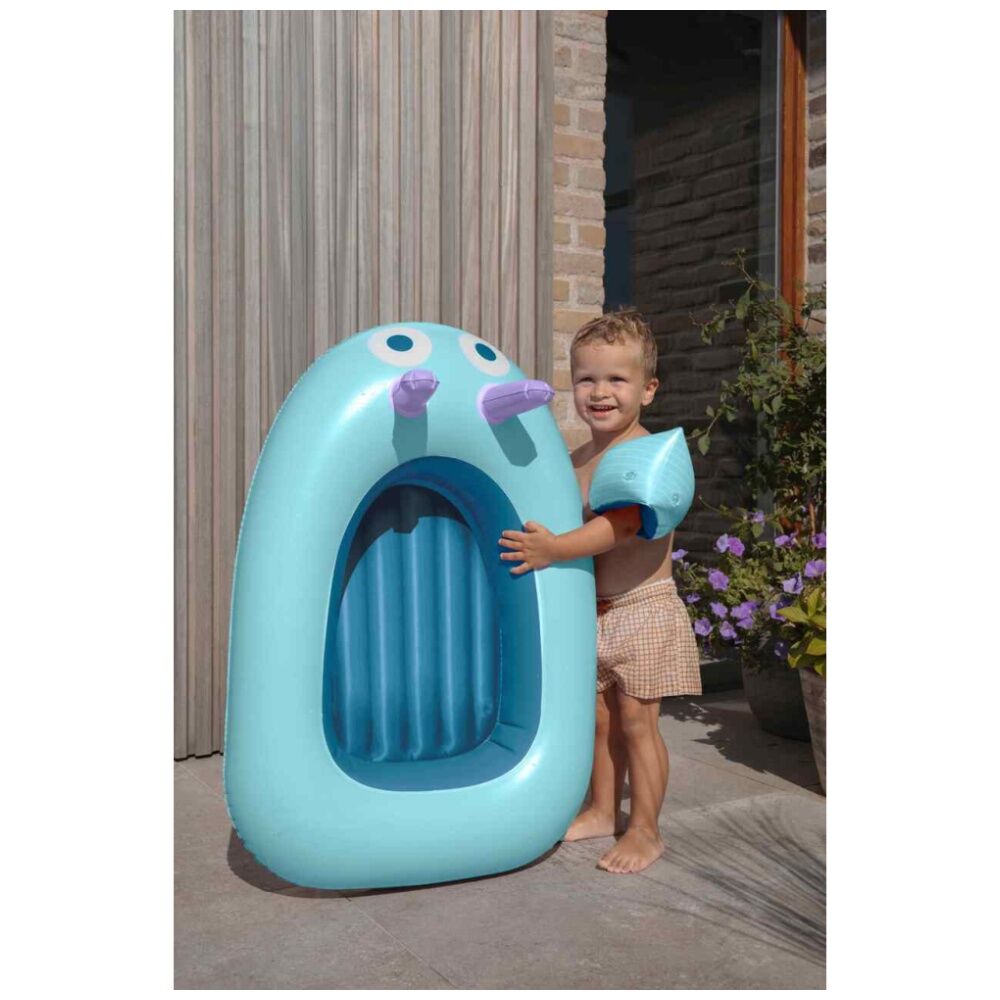 Quut Childrens Pool/Bath Toy Inflatable Boat Ocean Blue Bug 3Y+