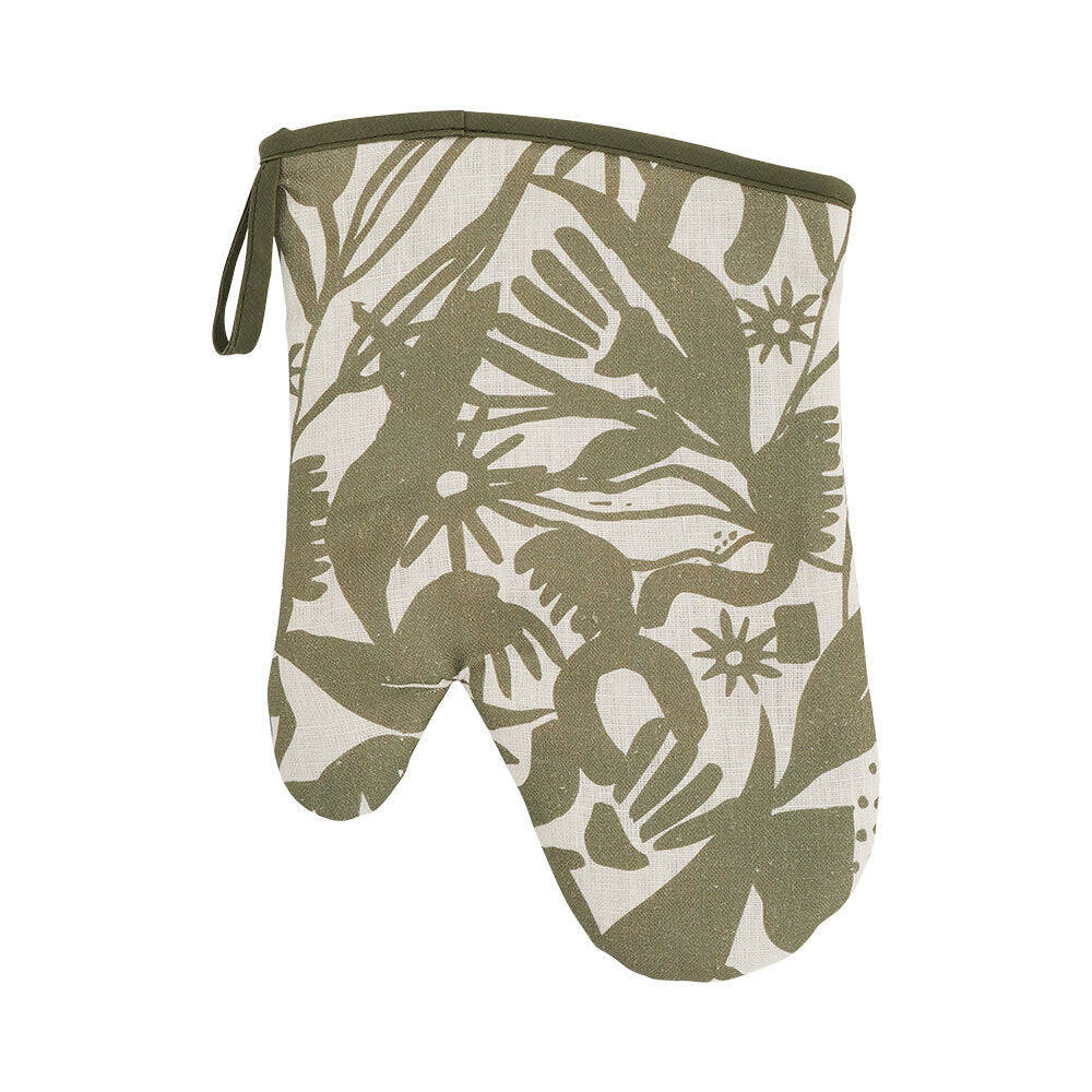2PK Annabel Trends Linen Single Oven Mitt 18x26cm - Abstract Gum