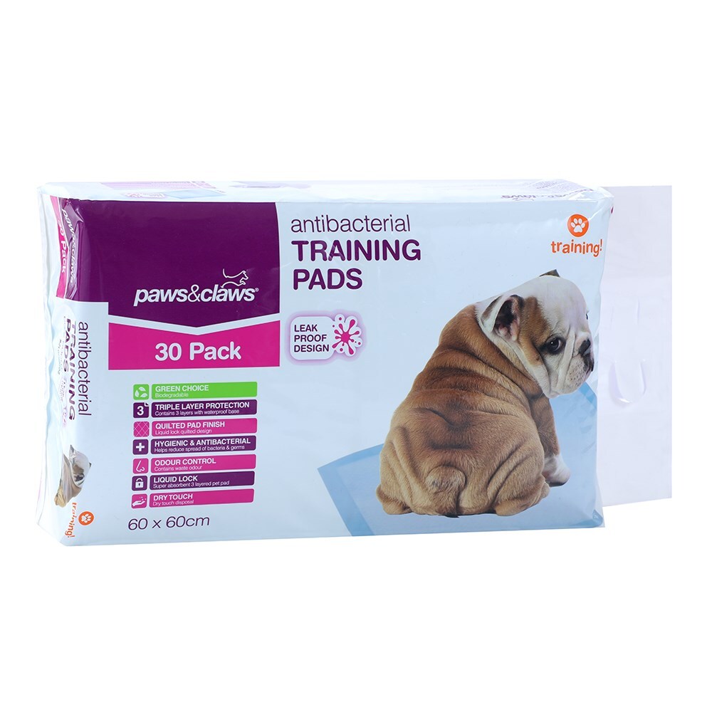 2x 30pc Paws And Claws 60x60cm Puppy/Dog/Pet Training Pads Antibacterial