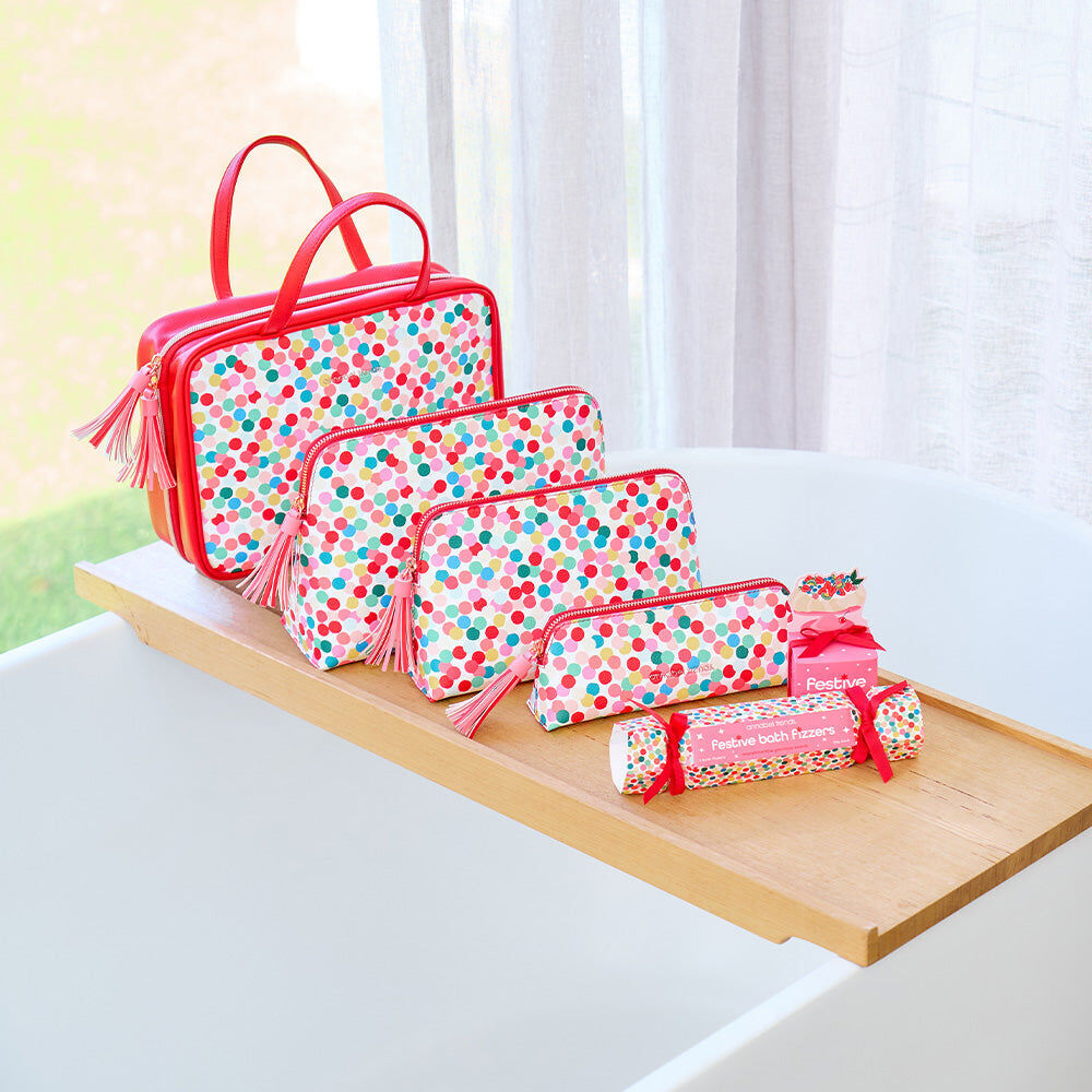 2PK Annabel Trends Vanity Bag Cosmetic Case Mini 21x8cm - Confetti