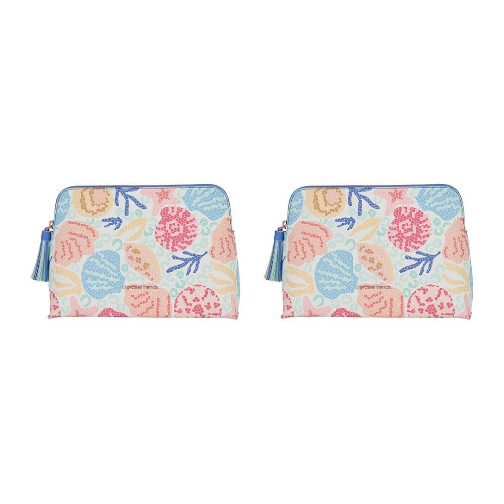 2PK Annabel Trends Vanity Bag Large 25x18cm - Shelly Beach