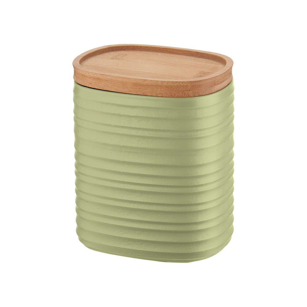 2PK Guzzini Earth Tierra Food Storage Container Jar w/ Lid 1L Medium Green