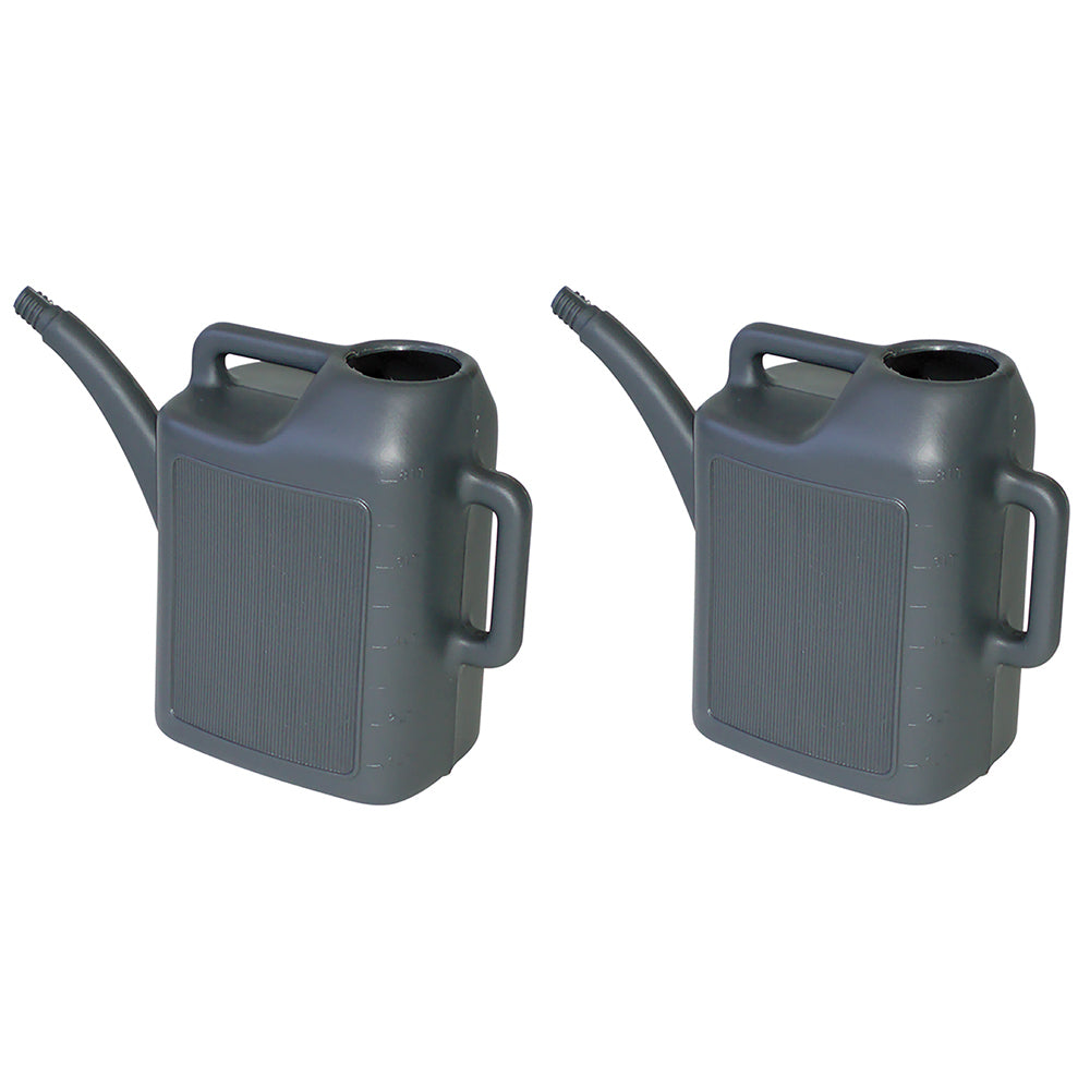 2PK Homeleisure 8L Outdoor /Garden Plastic Watering Can Grey