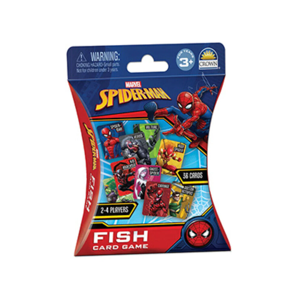 4PK Spiderman Fish Card Game Educational Memory Game Kids/Children 3y+