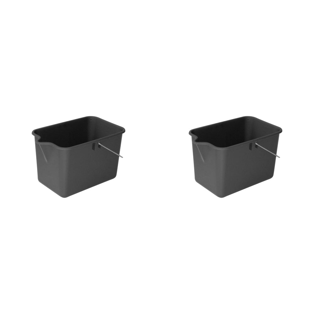 2PK Homeleisure Mop Bucket W/Lip 9L Grey Laundry Cleaning