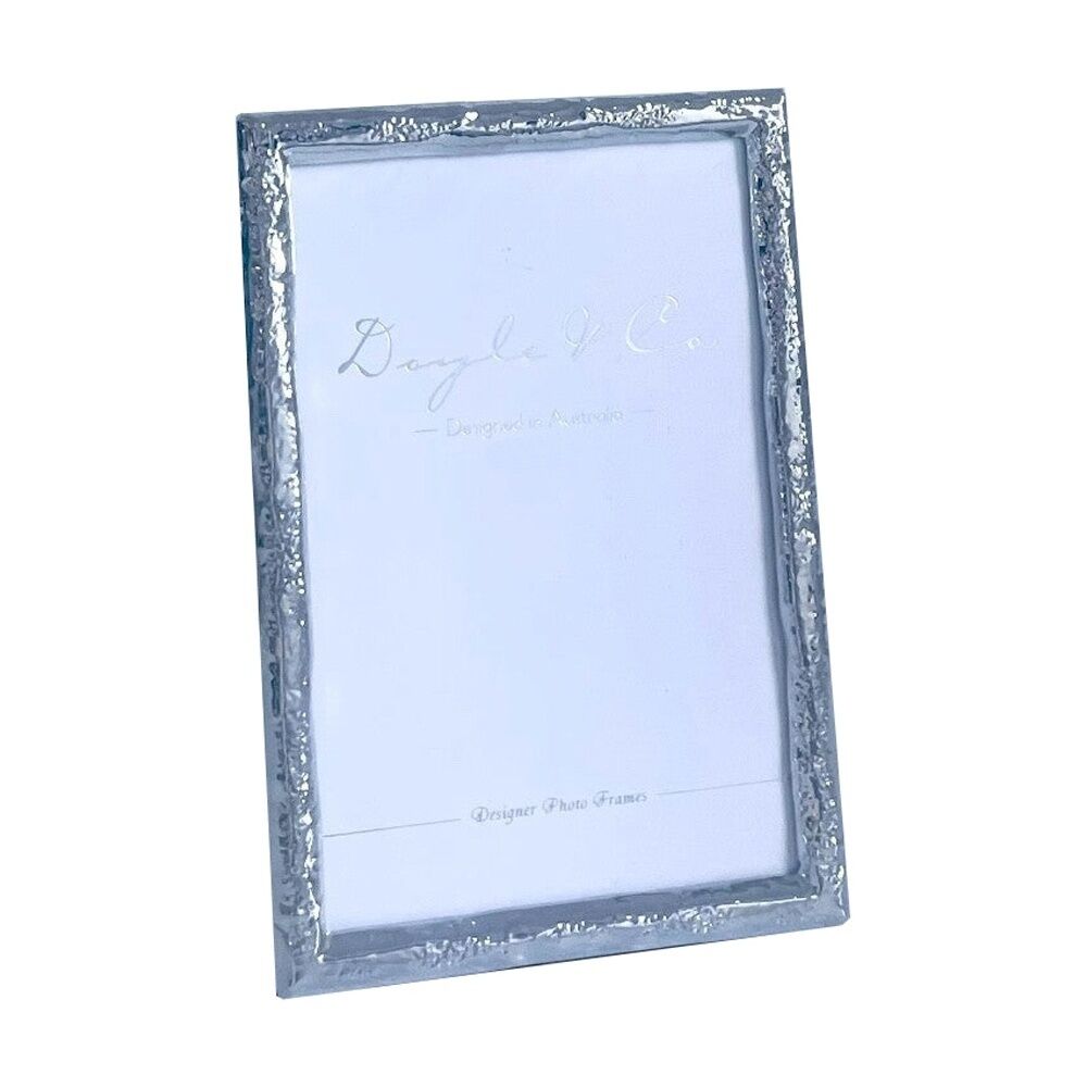 2PK SS Collective Silver Textured Drift Rectangle Photo Frame 4x6