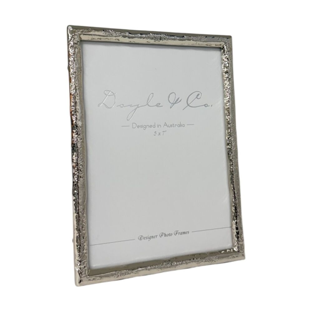 SS Collective Silver Textured Drift Rectangle Photo Frame 5x7