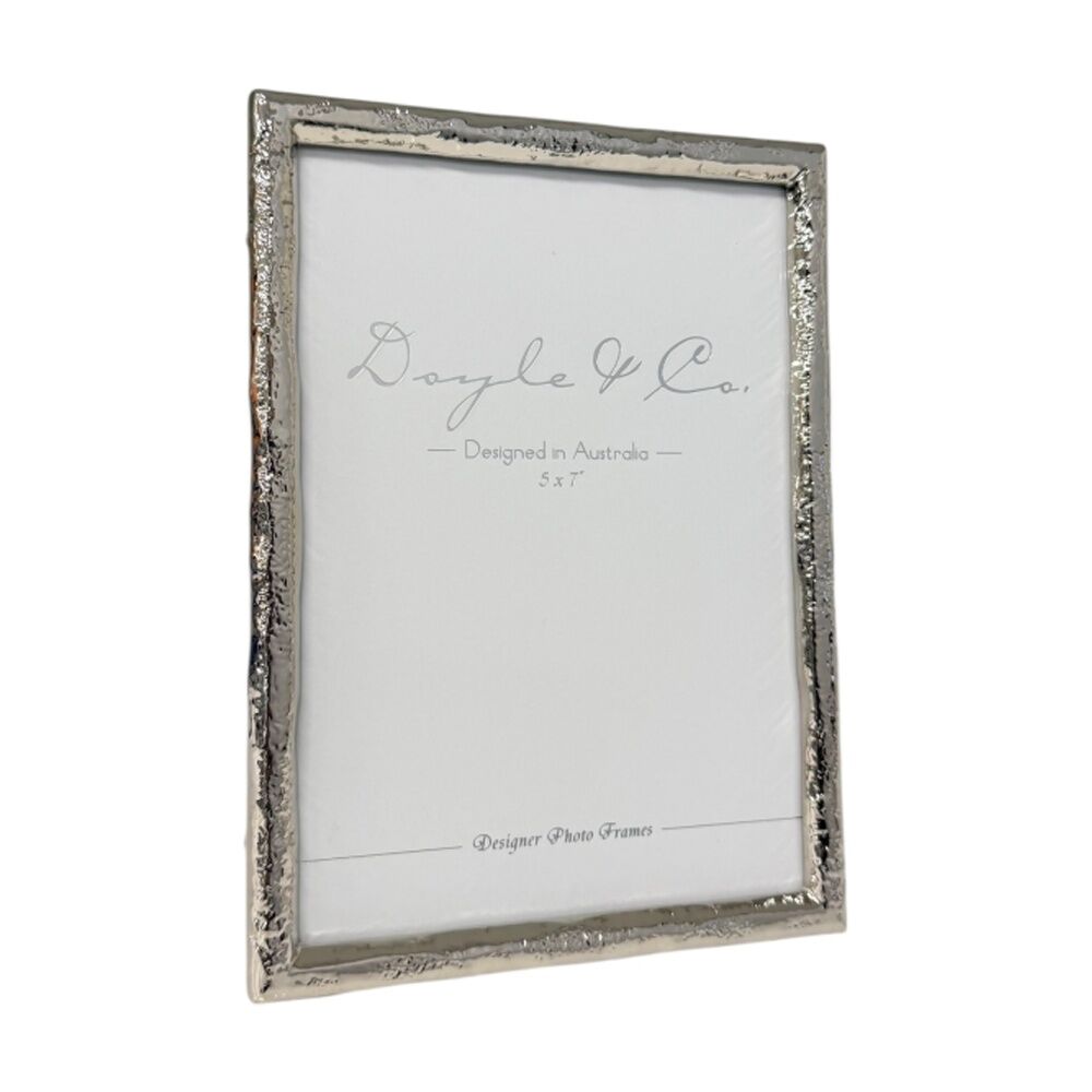 4PK SS Collective Silver Textured Drift Rectangle Photo Frame 5x7