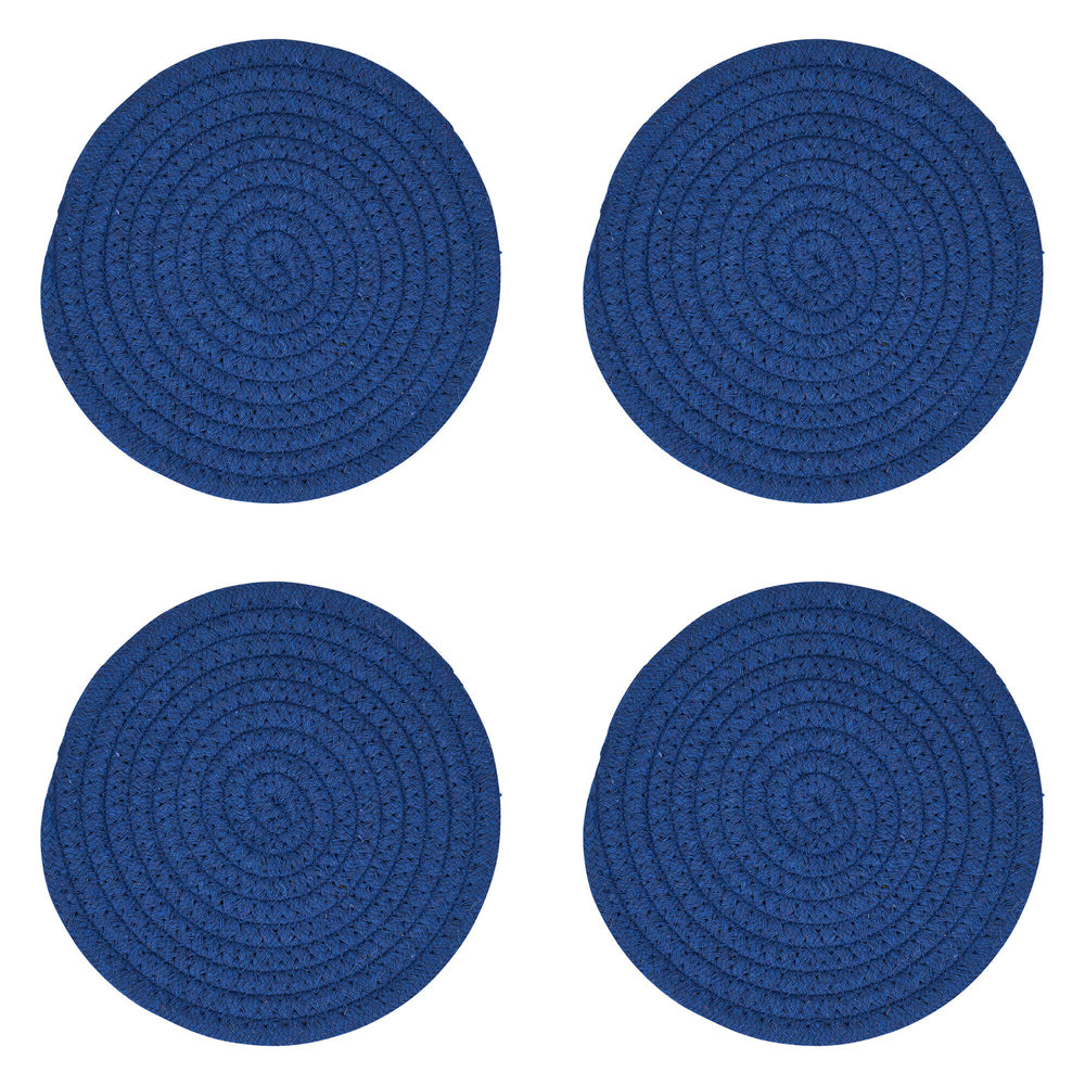 4PK Annabel Trends Rope Trivet Round 18.5cm Small - Navy