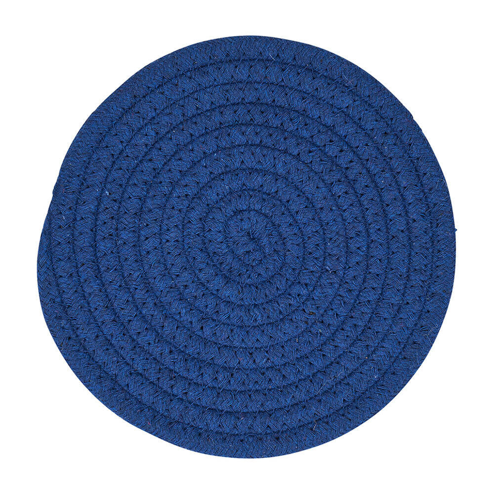 4PK Annabel Trends Rope Trivet Round 18.5cm Small - Navy