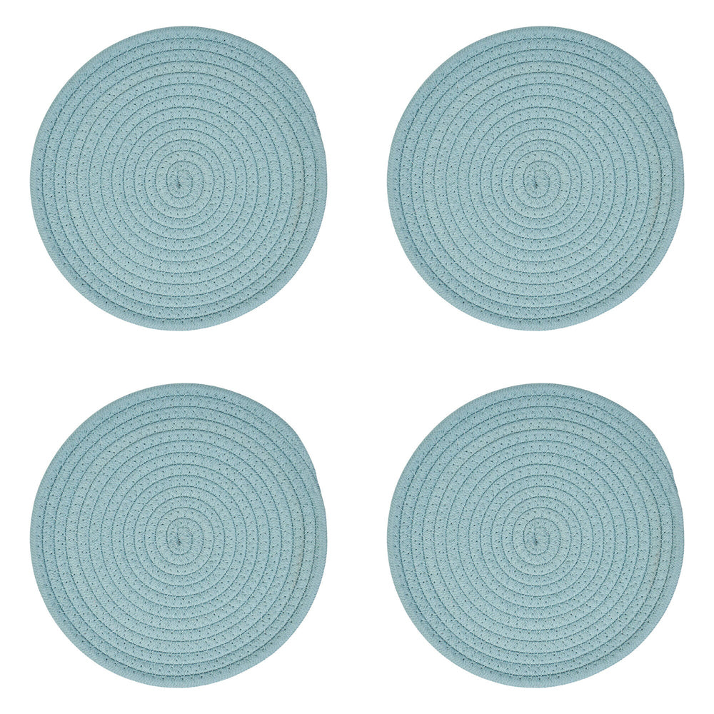 4PK Annabel Trends Rope Trivet Round 20cm Large - Sage