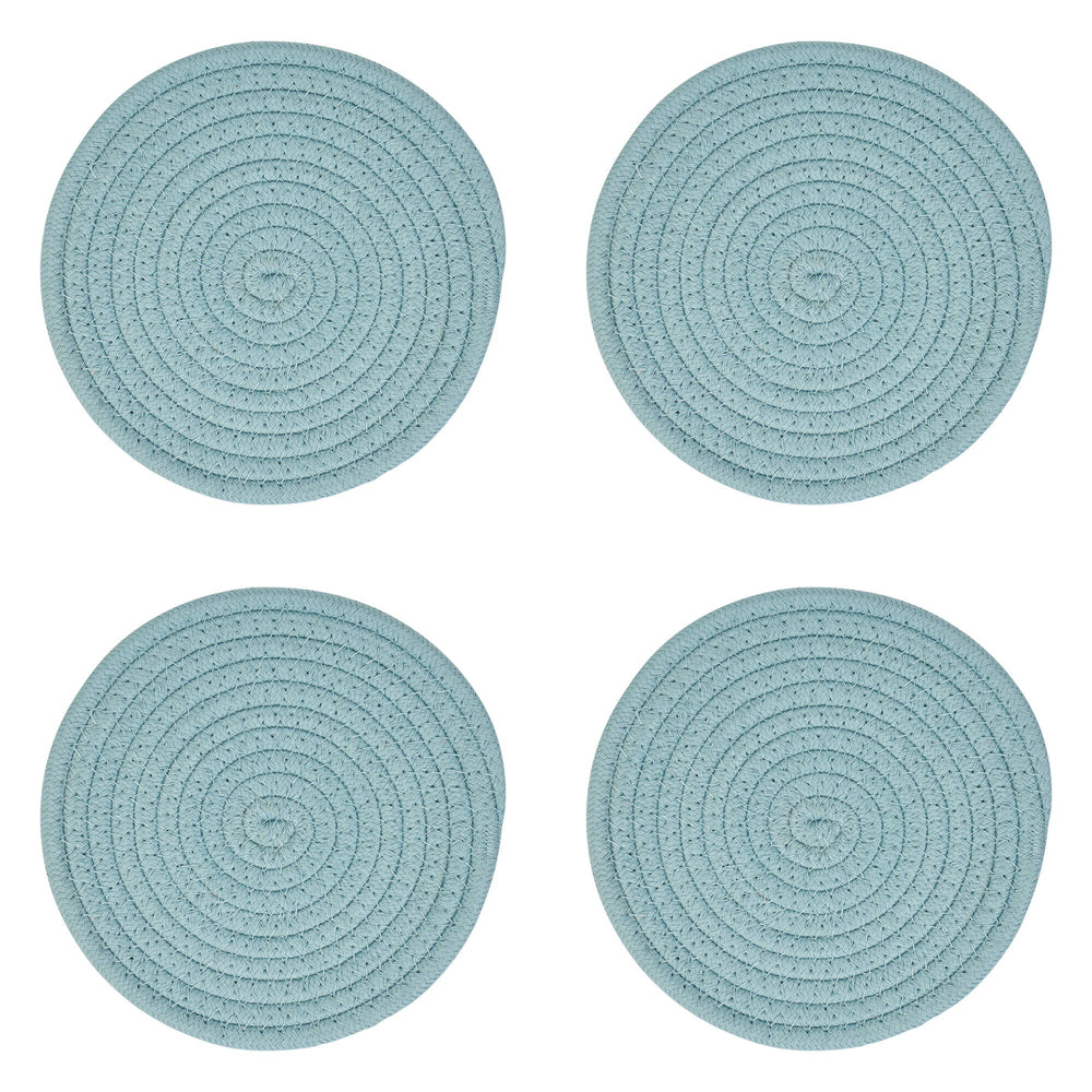 4PK Annabel Trends Rope Trivet Round 18.5cm Small - Sage