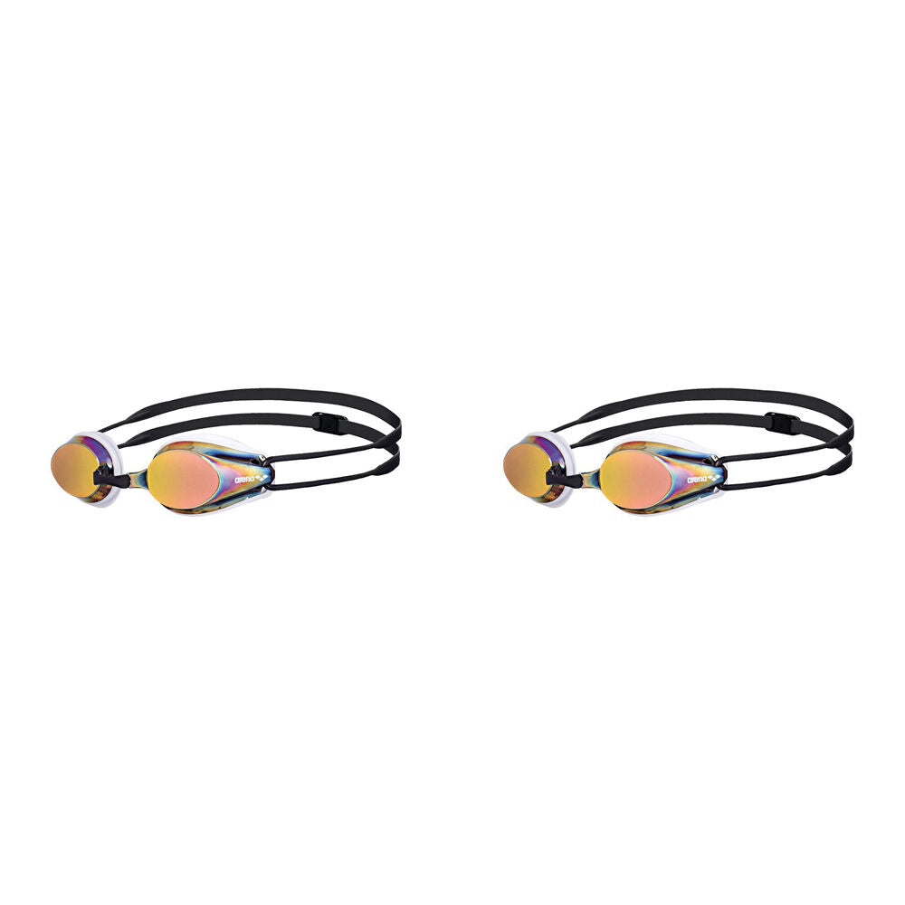 2PK Arena Tracks Mirror Goggles Swimming Eye Protection/Accessory Red/White