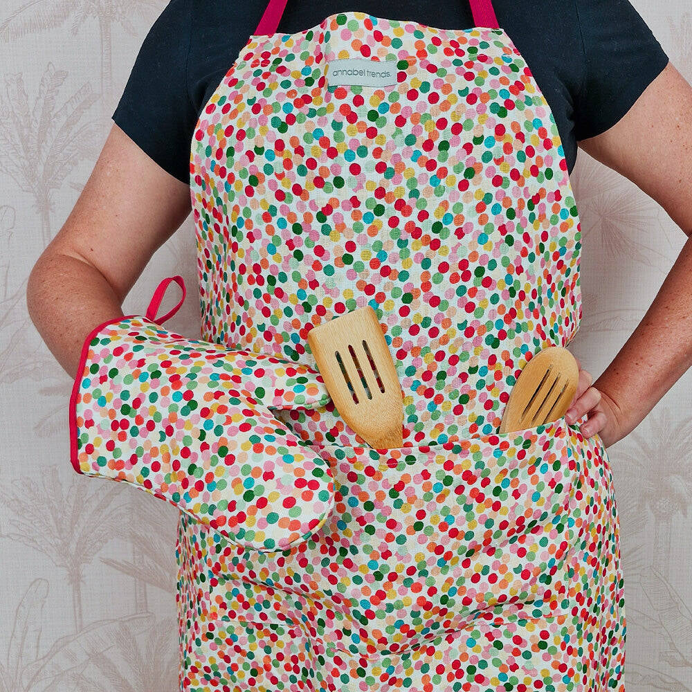 2PK Annabel Trends Linen Pot Holder Square 20cm - Confetti
