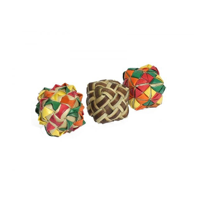 3x 3pc Rosewood WR Woven Tumblers w/Coco Fibers Birds Chew Stimulating Pet Toy