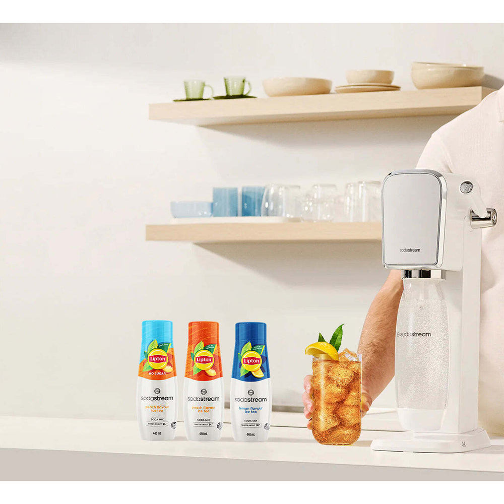 3PK SodaStream Lipton Ice Tea Soda Mix Peach No Sugar 440ml