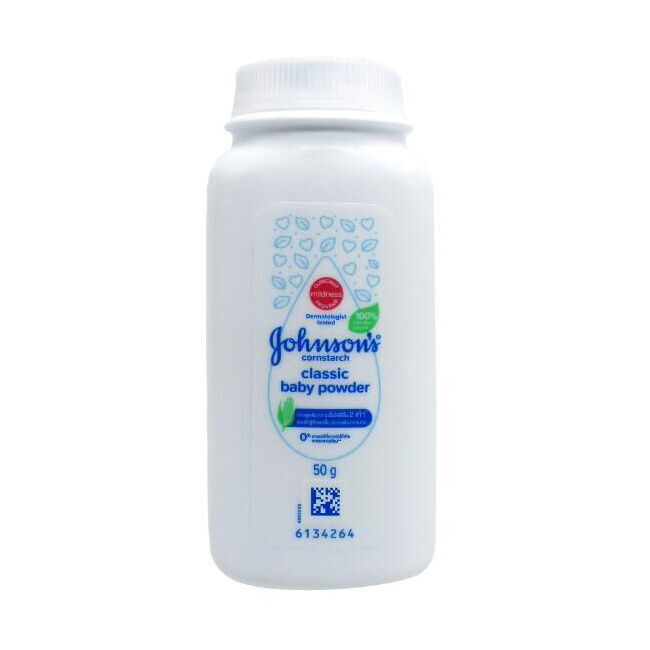12PK Johnson's Classic Baby Powder Cornstarch 50g Gentle & Soothing Skin Care