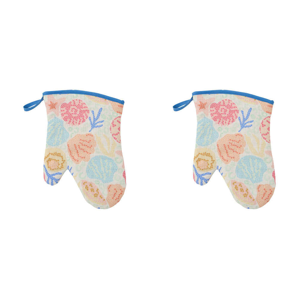 2PK Annabel Trends Linen Single Oven Mitt 18x26cm - Shelly Beach