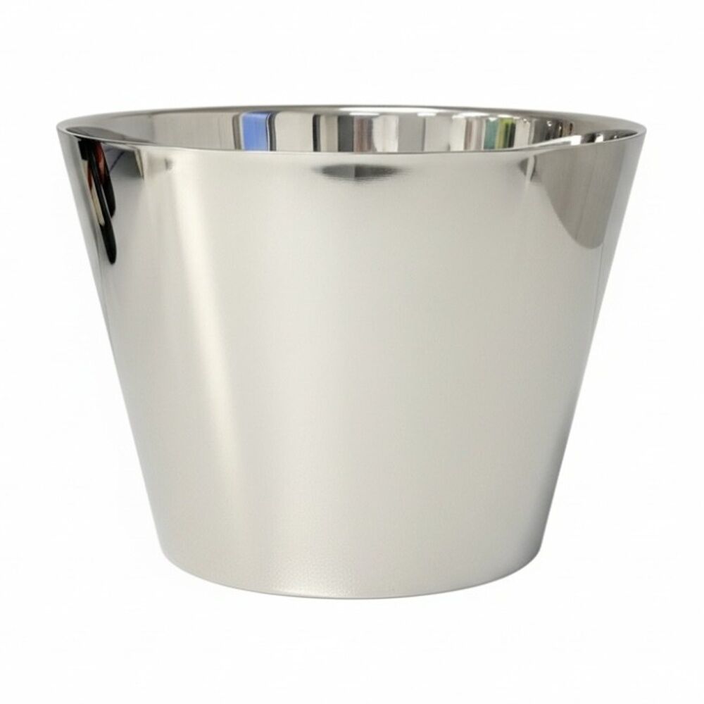 SS Collective Silver Double Wall Concave Drinks/Ice Bucket 30x25cm