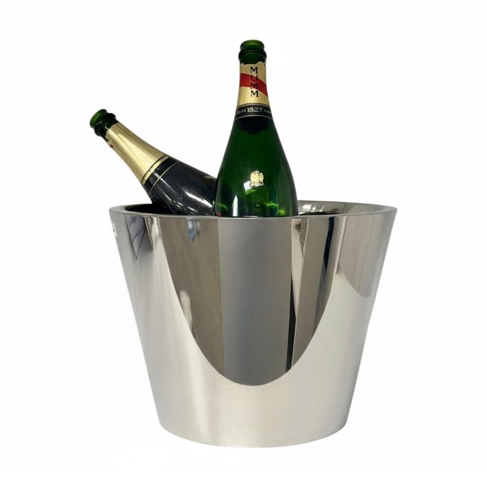 SS Collective Silver Double Wall Concave Drinks/Ice Bucket 30x25cm