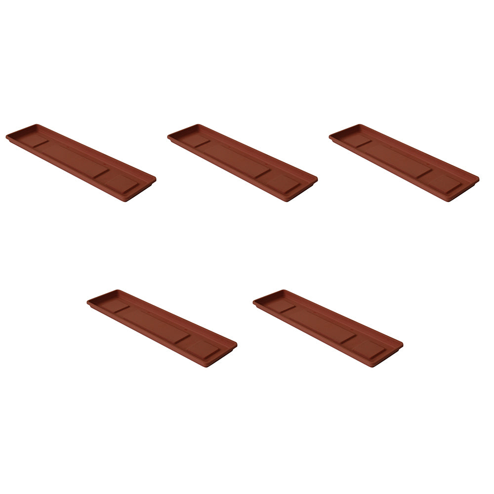 5PK Homeleisure Planterra Box Flower/Plant Tray 60cm Terracotta