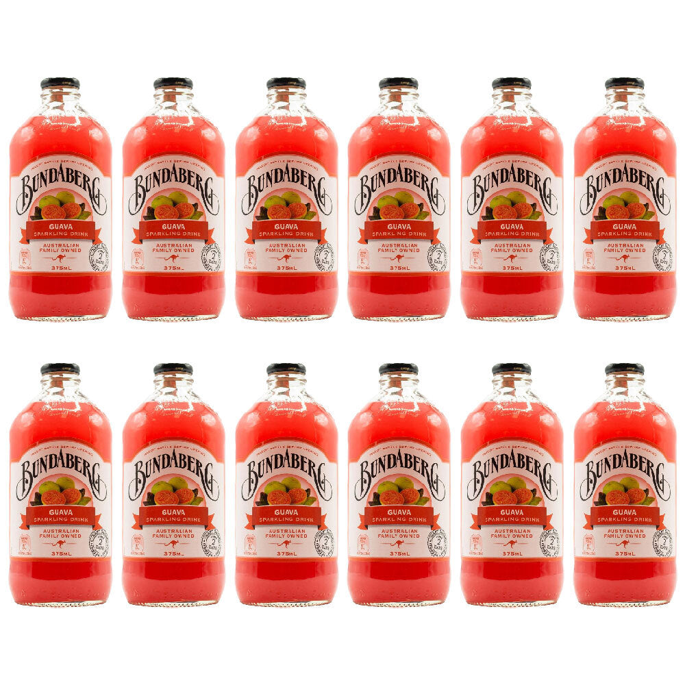 12PK Bundaberg 375ml Guava Non-Alcoholic Flavoured Drink