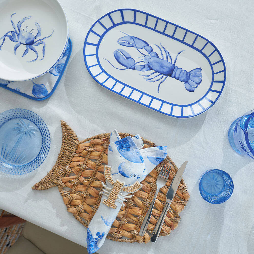 2PK Annabel Trends Water Hyacinth Placemat 44x33cm - Seaside Fish