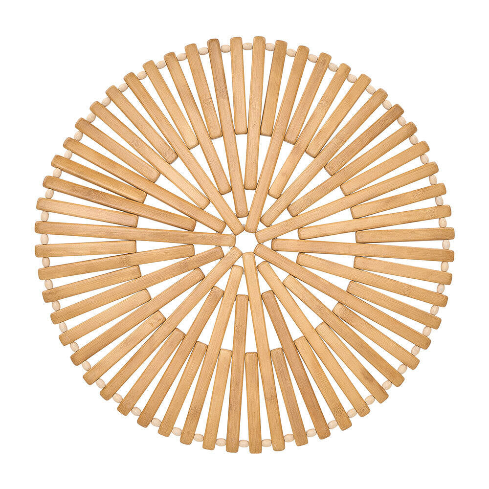 2PK Annabel Trends Bamboo Table Placemat 37cm Round - Natural