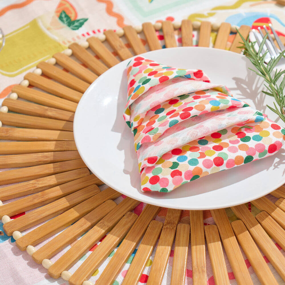 2PK Annabel Trends Bamboo Table Placemat 37cm Round - Natural