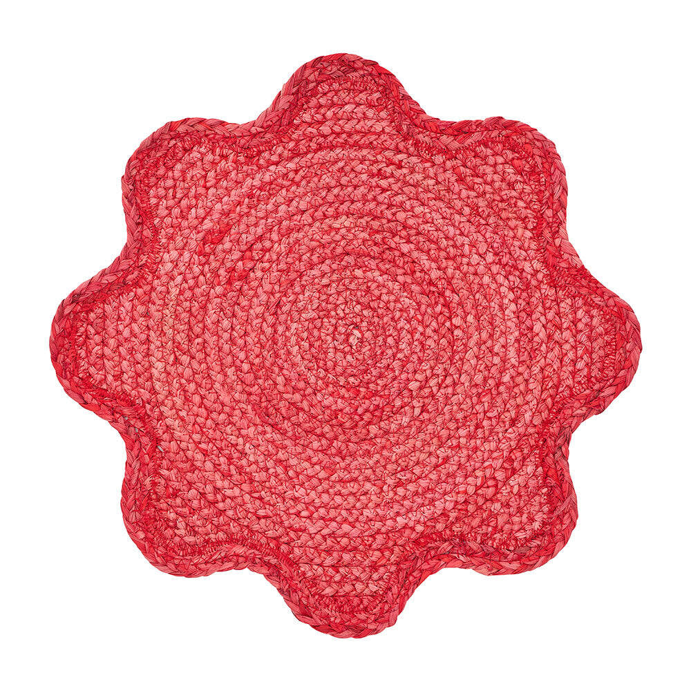 3PK Annabel Trends Wavy Dining Table Placemat 39cm - Red