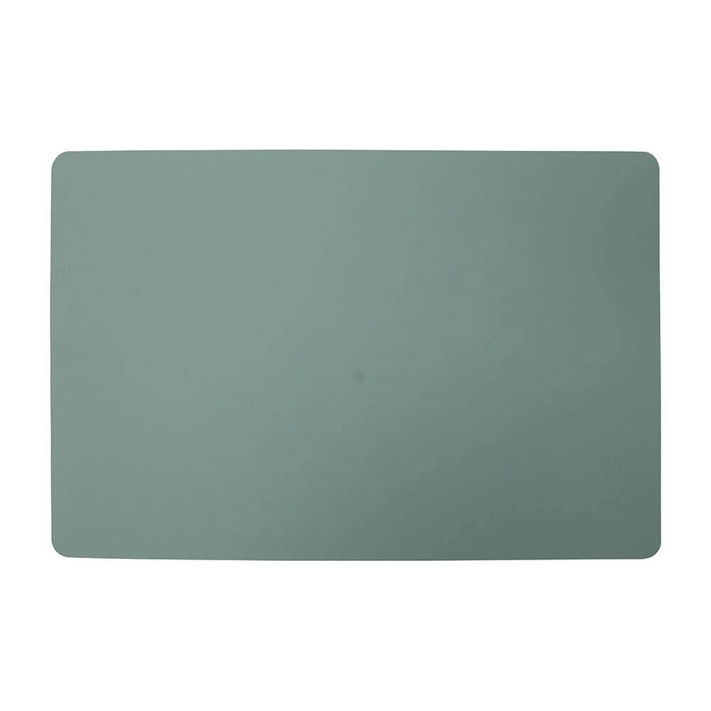 3PK Annabel Trends Recycled Leather Placemat 43.5x28.5cm Rectangle - Sage