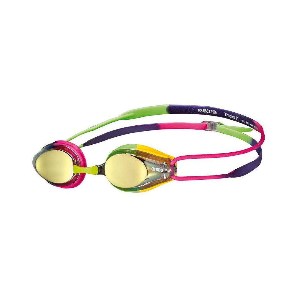 2PK Arena Tracks Junior Mirror Goggles Swimming Eye Protection Violet/Fuchsia/Green