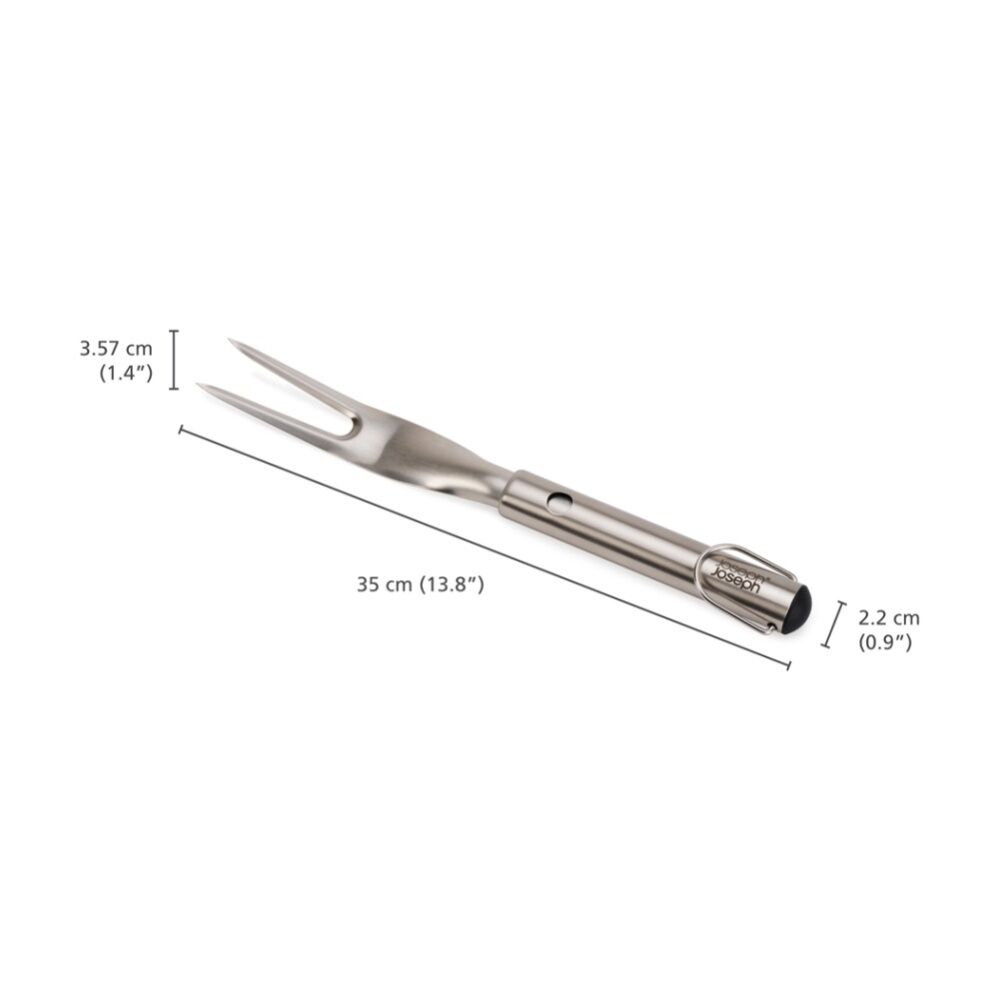 2PK Joseph Joseph GrillOut BBQ Tool Sharp Fork With Retractable Head Steel