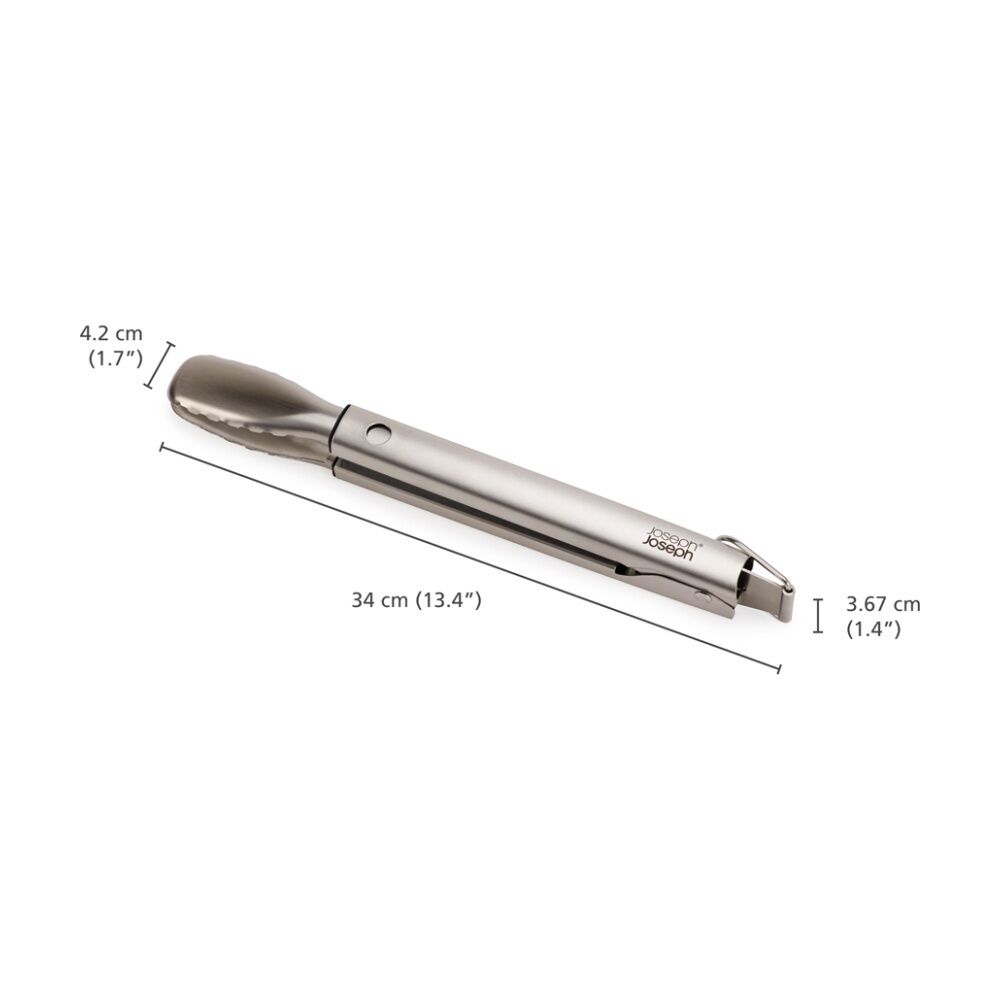 2PK Joseph Joseph GrillOut BBQ Tongs With Retractable Arms Stainless steel