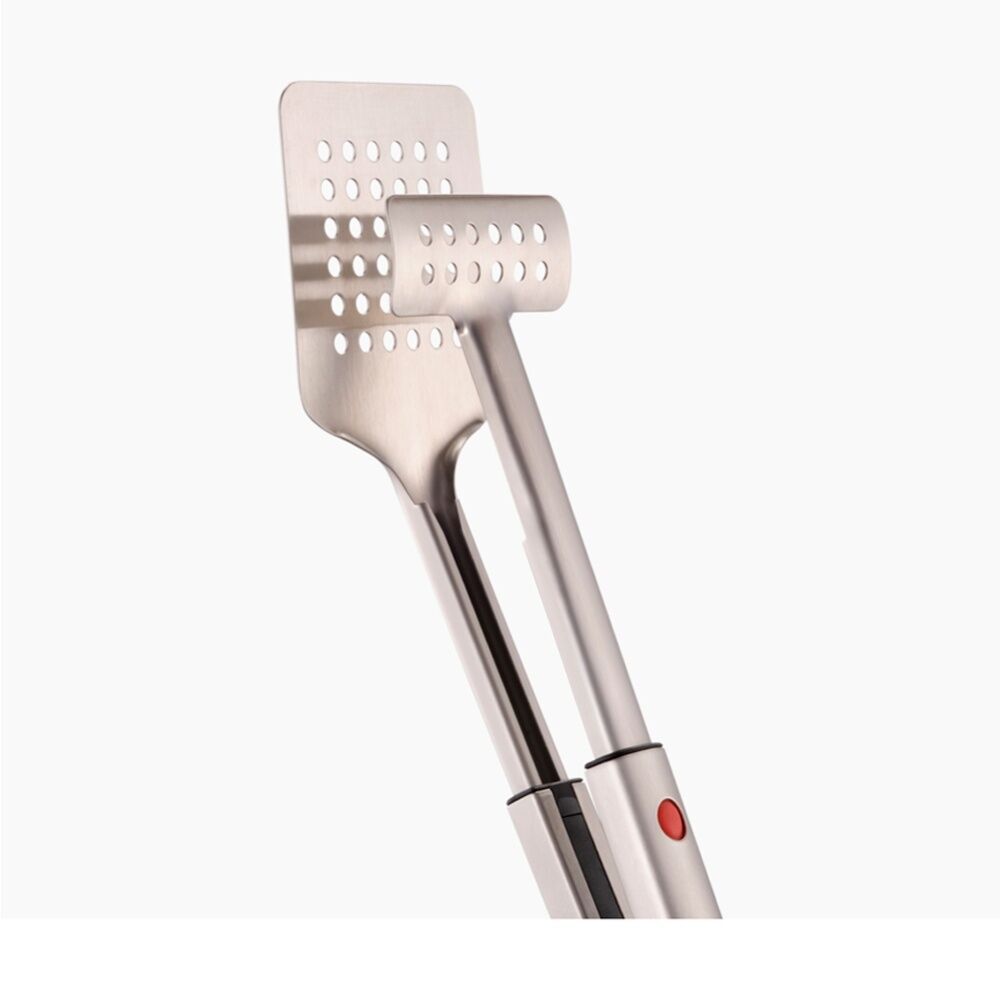2PK Joseph Joseph GrillOut BBQ Turner Tongs Retractable & Easy Clean Steel