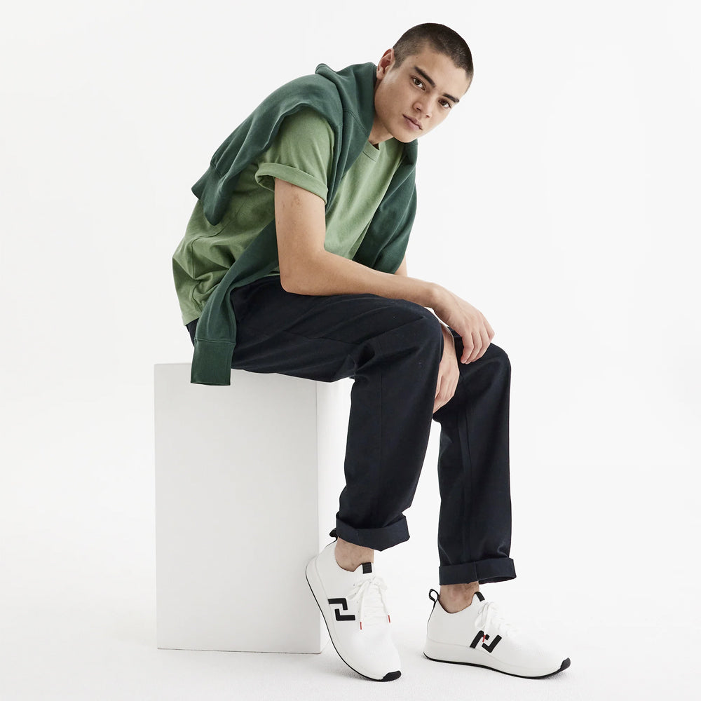 Rollie Bolt Men's US10/EU44 White Knit Sneaker Shoe