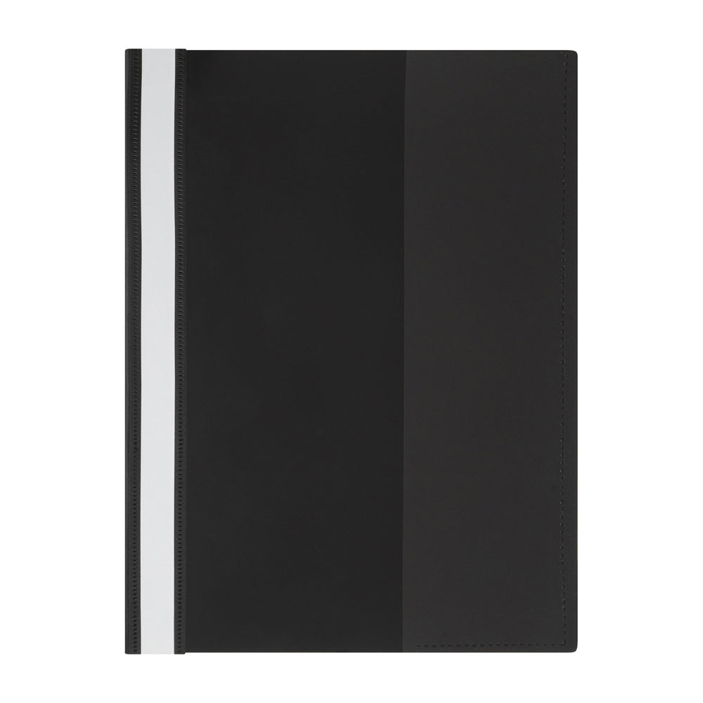 6PK Marbig Deluxe A4 Flat File Document Folder w/ Fastener - Black