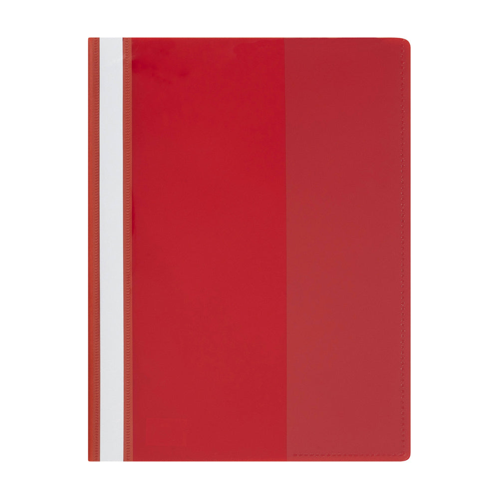 6PK Marbig Deluxe A4 Flat File Document Folder w/ Fastener - Red