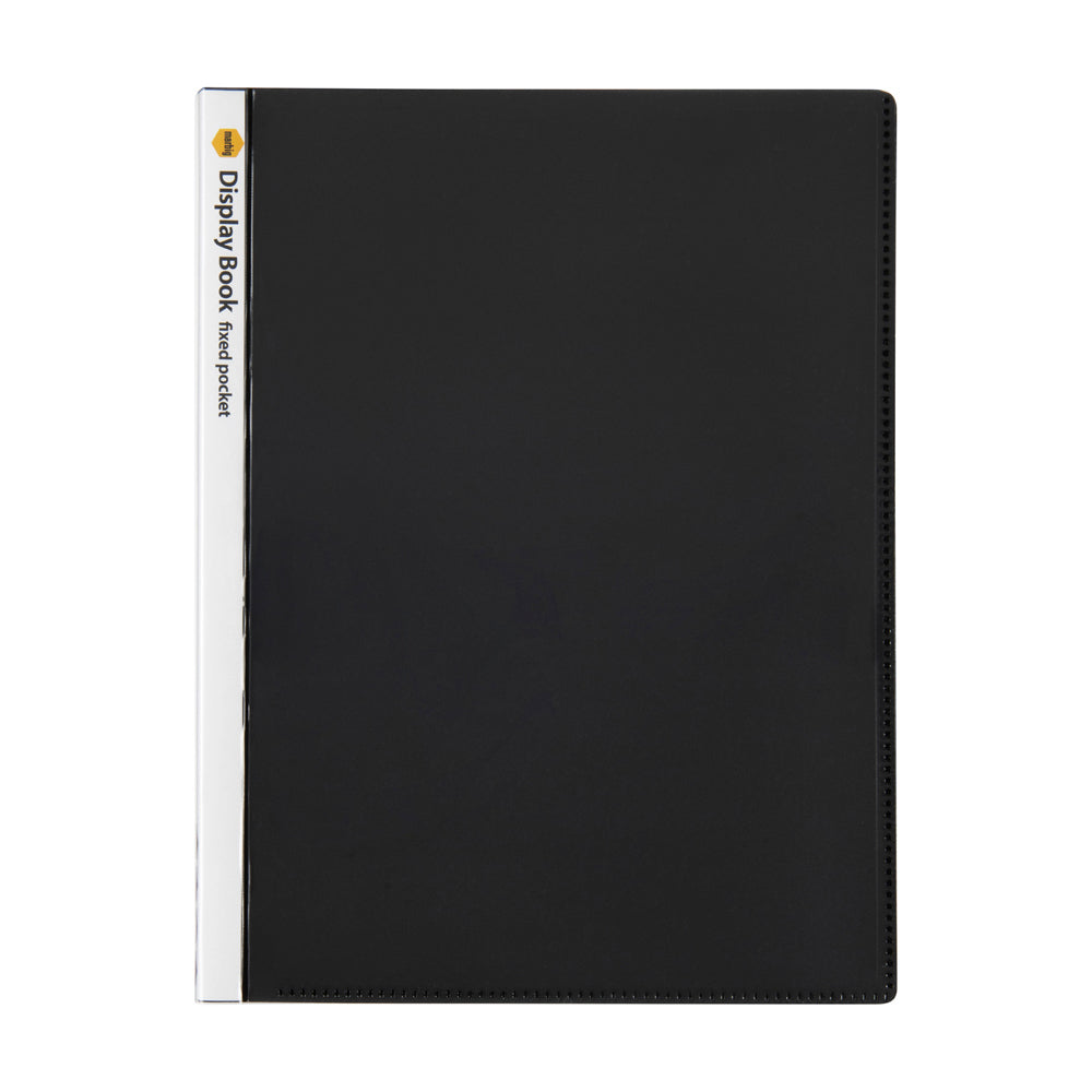4PK Marbig 20-Page A4 Non-Refillable Display Book w/ Cover - Black