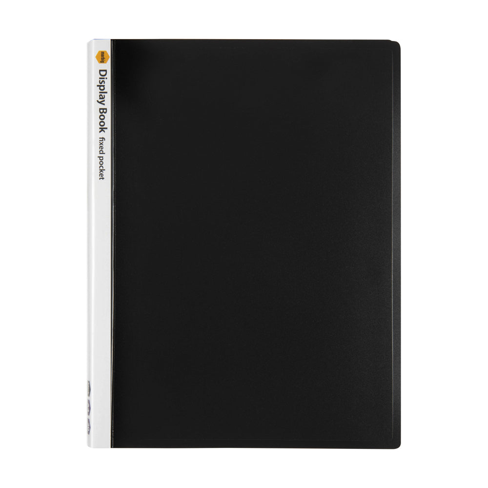 6PK Marbig 20 Fixed Pocket A4 Document Display Book - Black