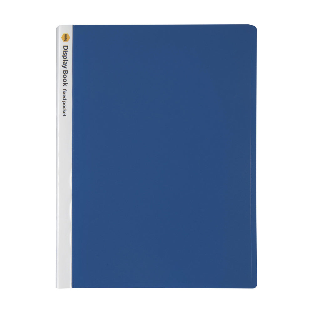 4PK Marbig 40 Fixed Pocket A4 Document Display Book - Blue