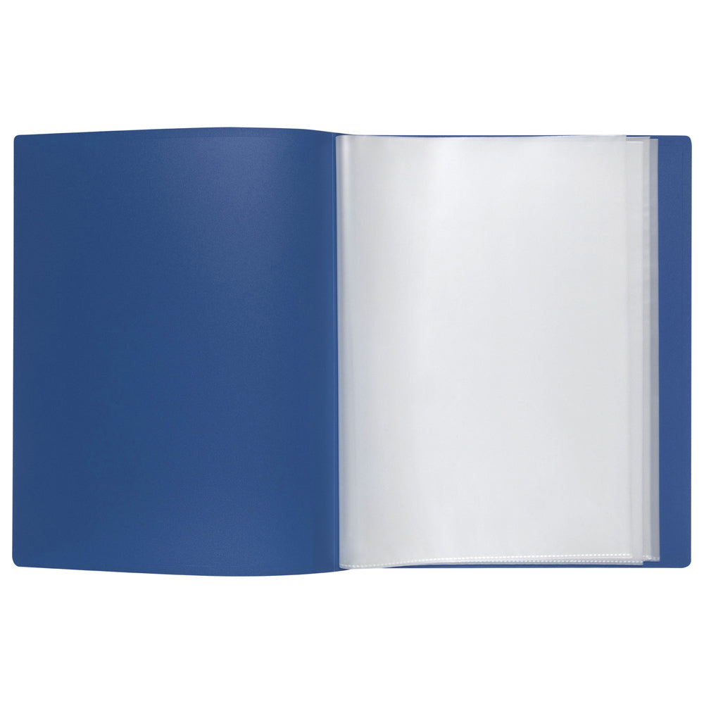 4PK Marbig 40 Fixed Pocket A4 Document Display Book - Blue