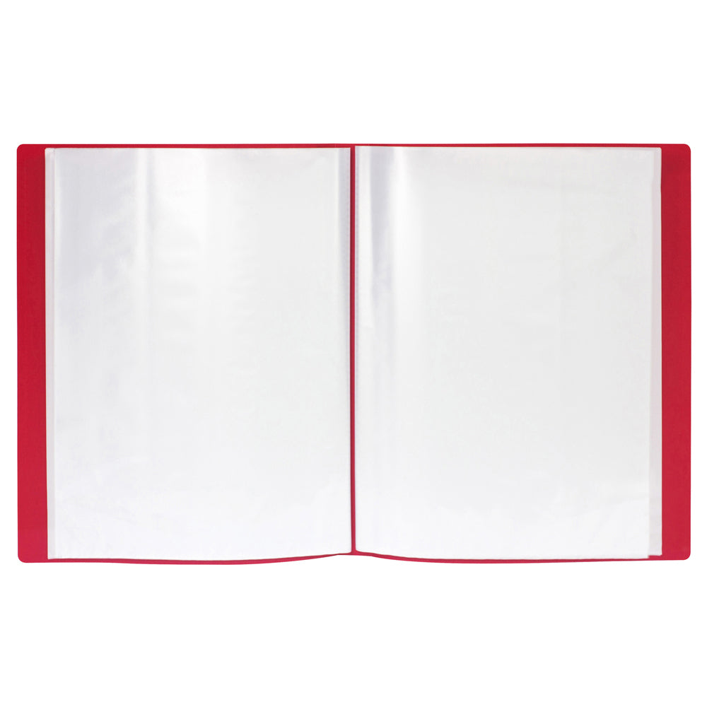 4PK Marbig 40-Pocket Non-Refillable Document Display Book - Red