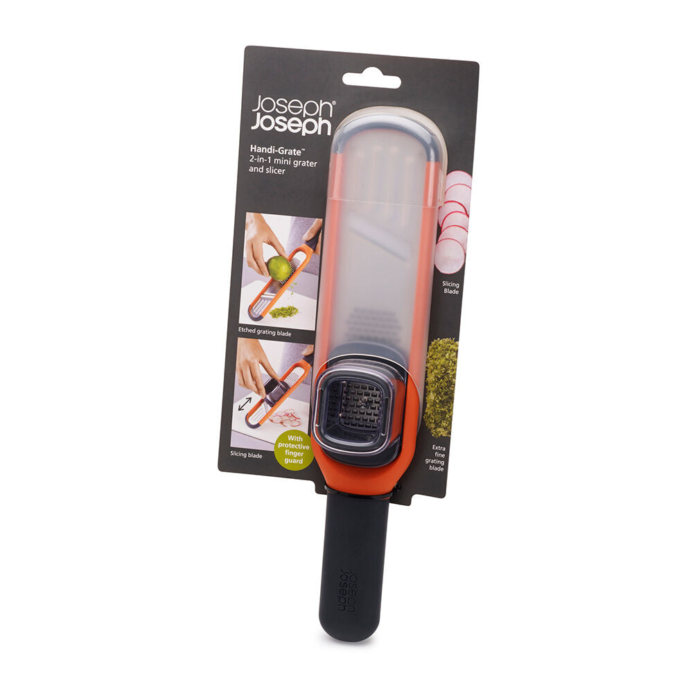 2PK Joseph Joseph Handi-Grate 2-in-1 Mini Grater and Slicer - Orange