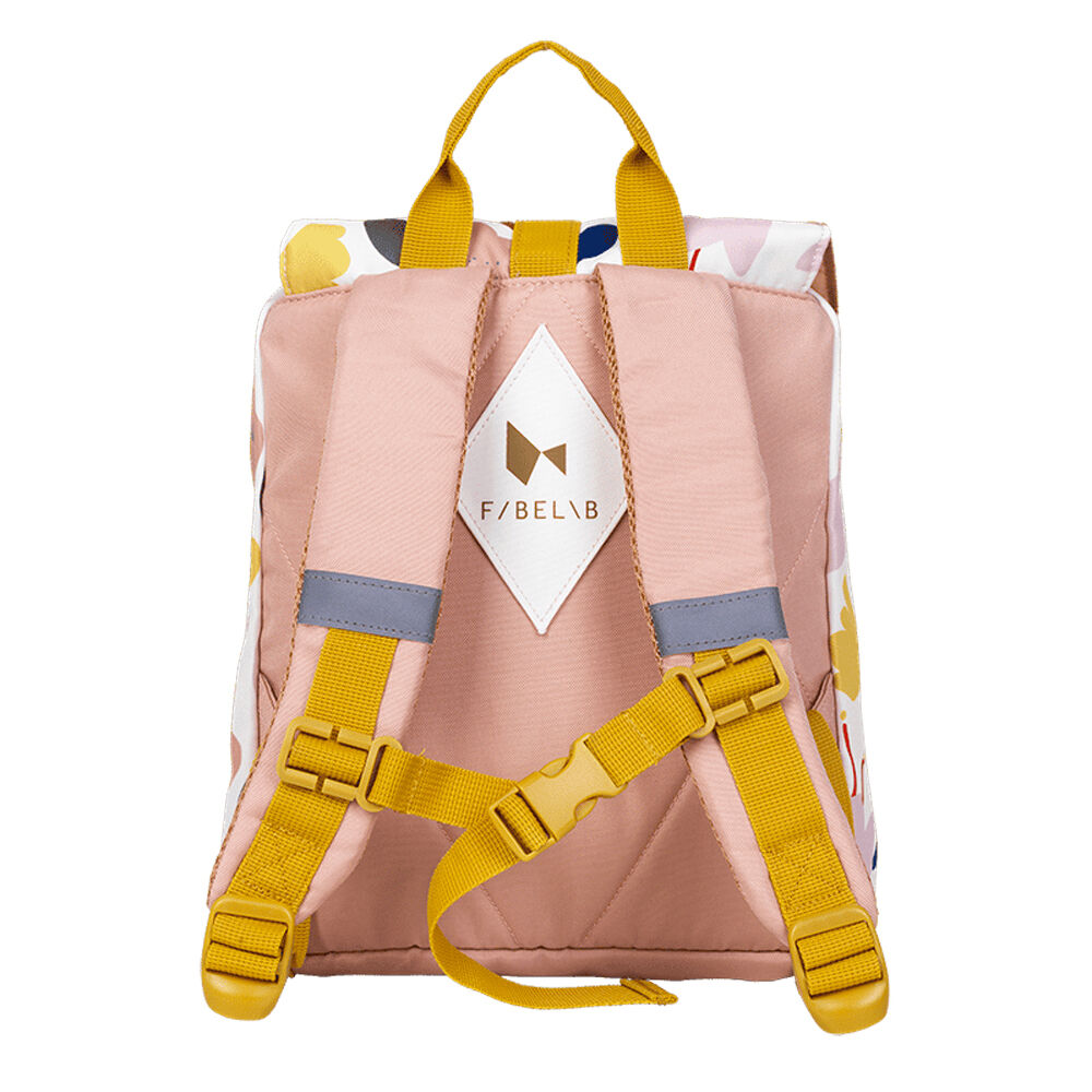 Fabelab Kids/Children Eco Backpack Bag w/ Keychain Small 32cm Flowers 3y+