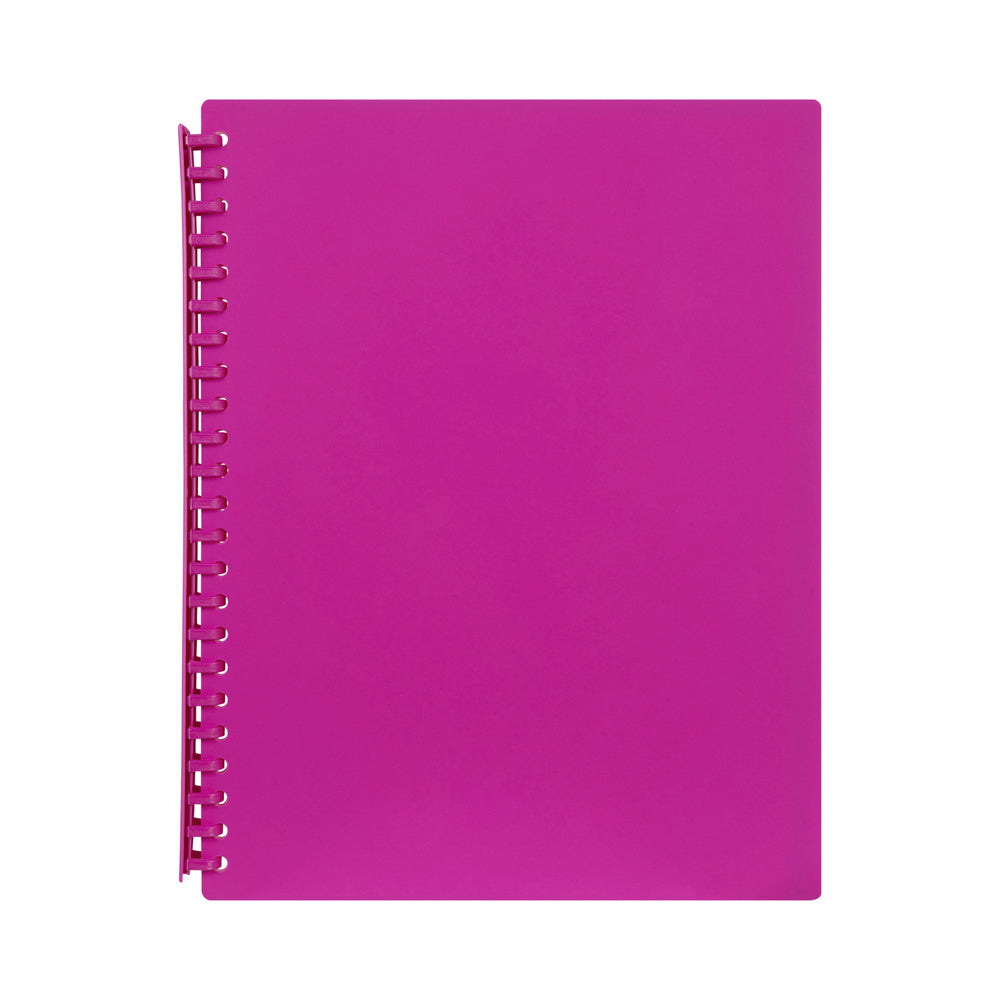 6PK Marbig 20-Pocket A4 Refillable Document Display Book - Pink